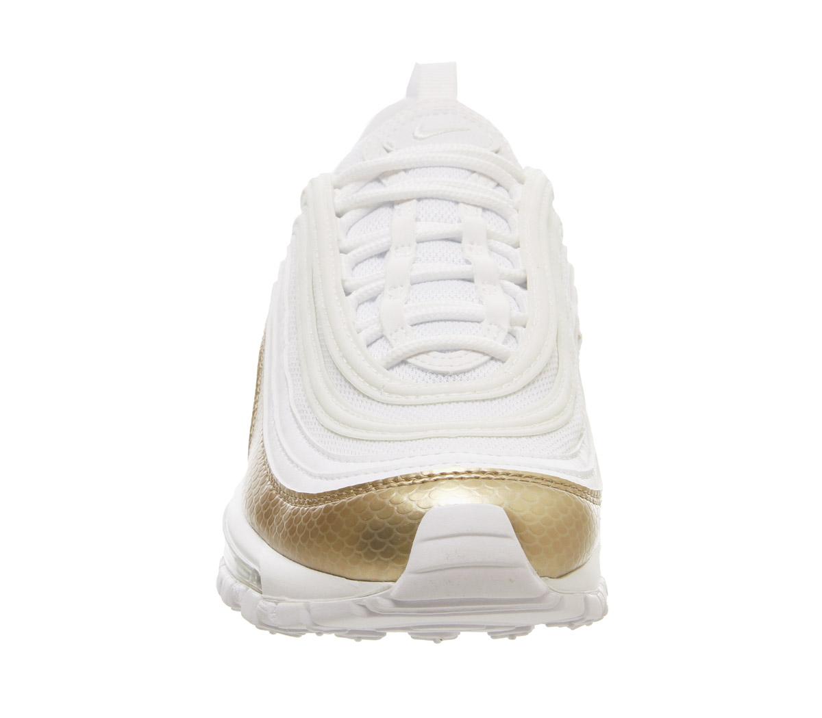 NikeAir Max 97 Gs TrainersWhite White Blush Gold