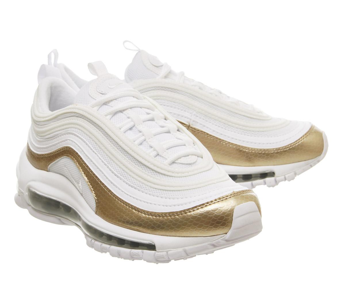 NikeAir Max 97 Gs TrainersWhite White Blush Gold