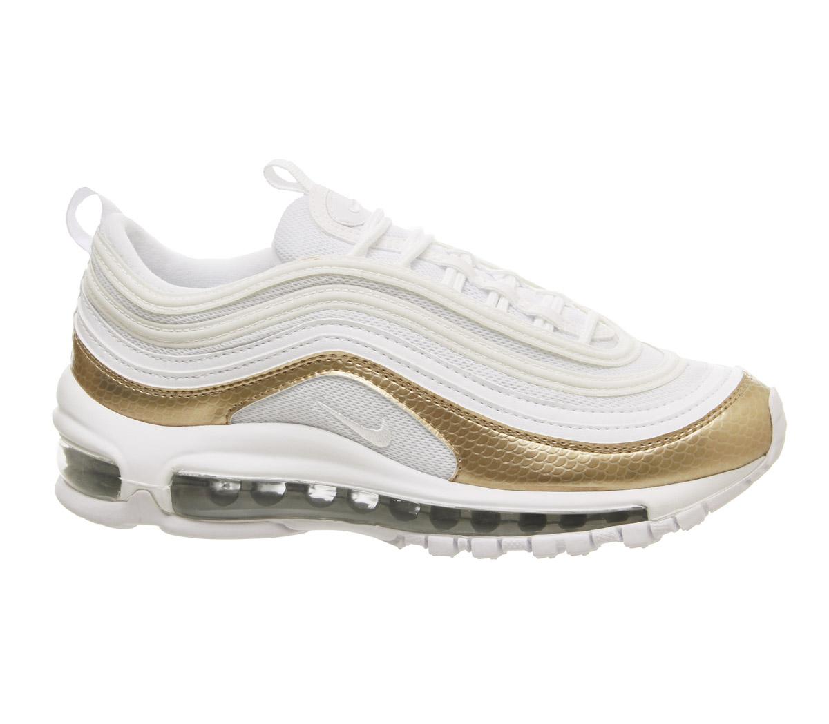 NikeAir Max 97 Gs TrainersWhite White Blush Gold