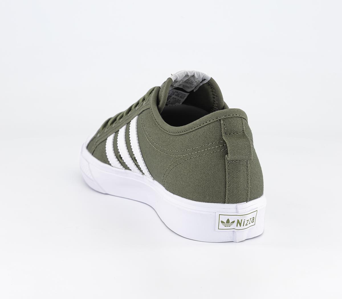 adidasNizza TrainersOlive Strata White White