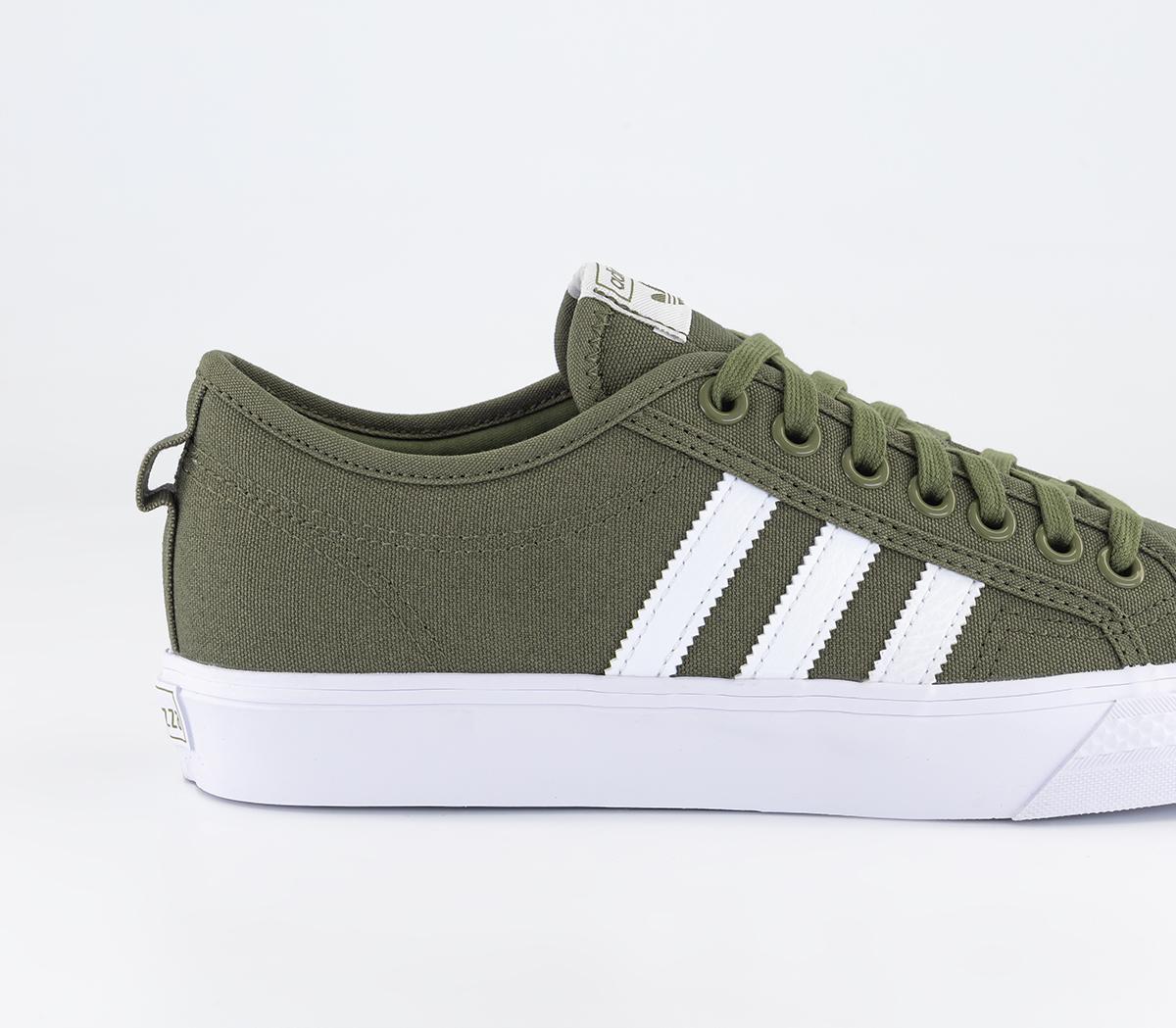 adidasNizza TrainersOlive Strata White White