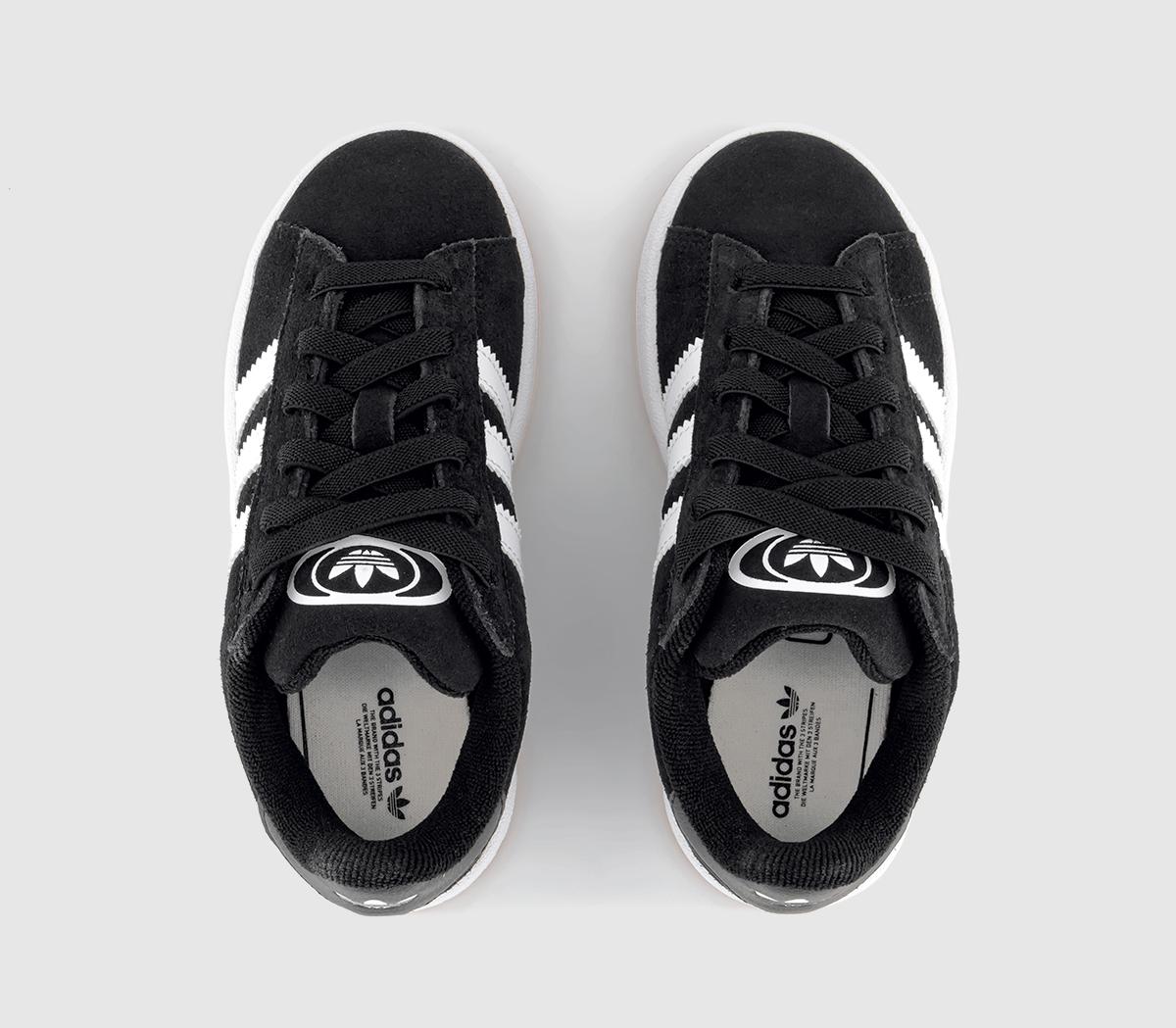 adidas Campus Kids Trainers Black White - Unisex