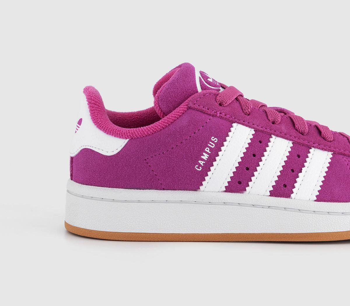 adidasCampus Kids Trainers adidasCampus Kids TrainersSemi Lucid Fuchsia White Semi Lucid Fuchsia