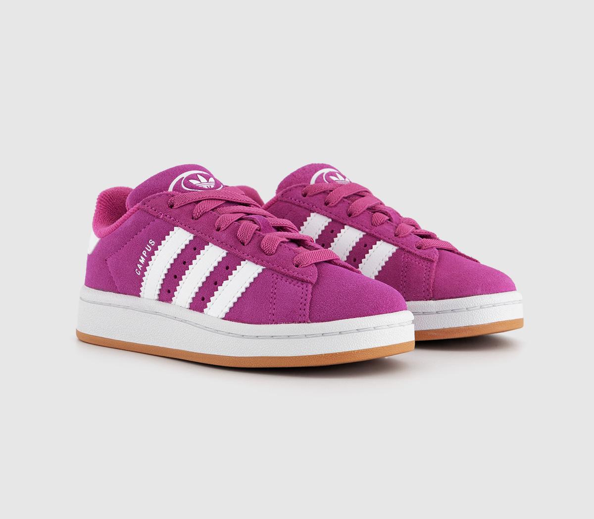 adidasCampus Kids Trainers adidasCampus Kids TrainersSemi Lucid Fuchsia White Semi Lucid Fuchsia