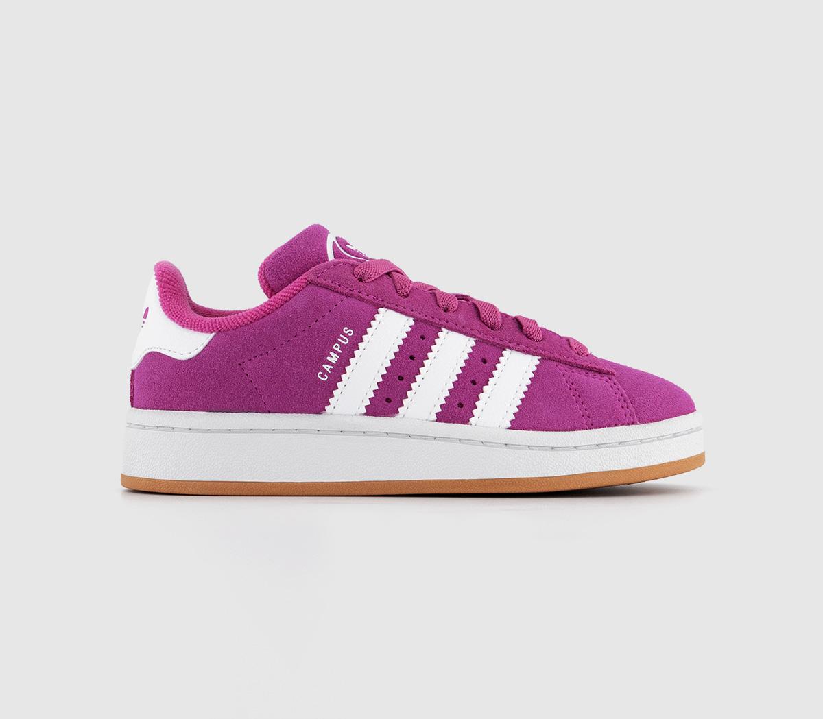 adidas Campus Kids Trainers Semi Lucid Fuchsia White Semi Lucid Fuchsia Unisex