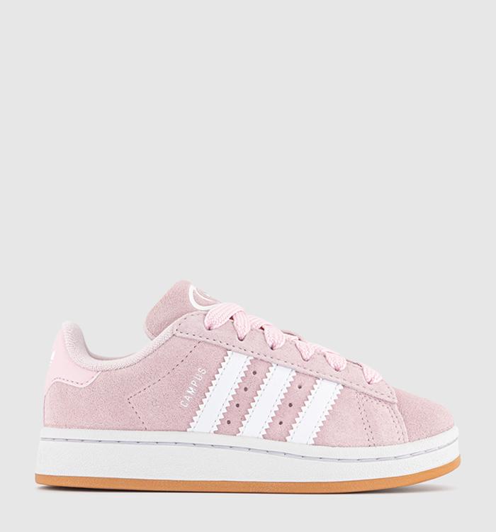 adidas Campus Kids Trainers Clear Pink White Gum