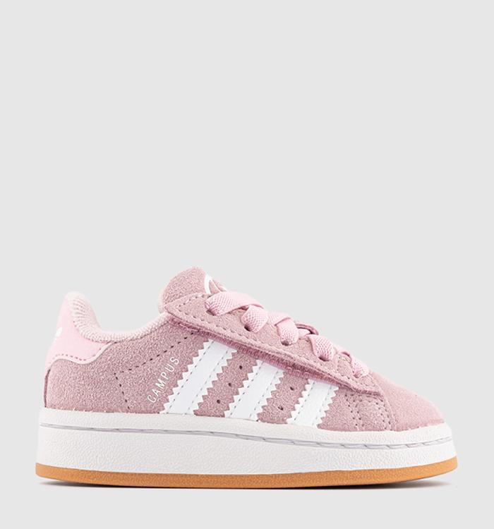 adidas Campus Infant Trainers Clear Pink White Gum
