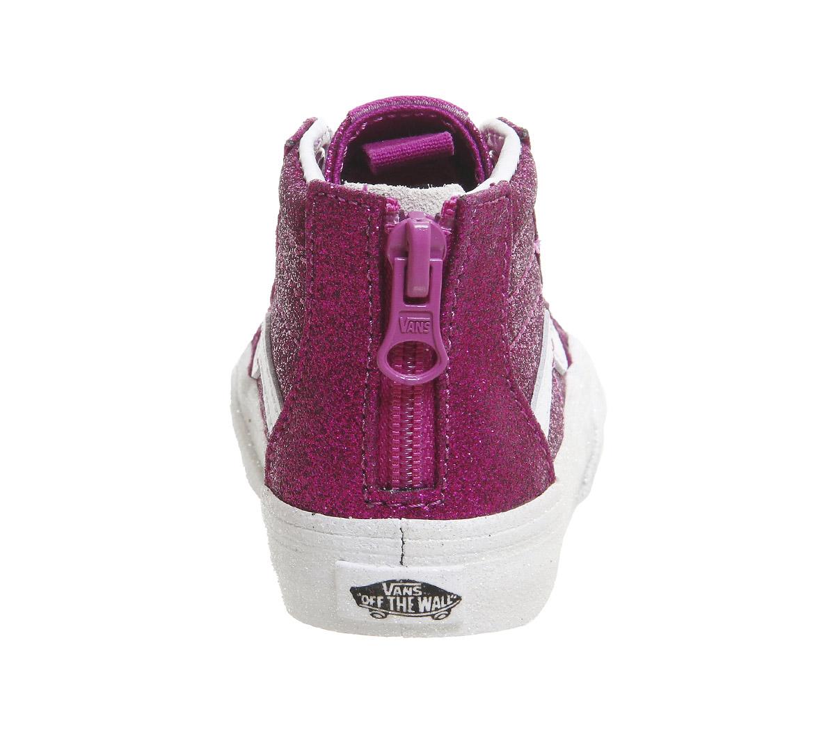 VansSk8 Hi Zip ToddlerWild Aster Glitter