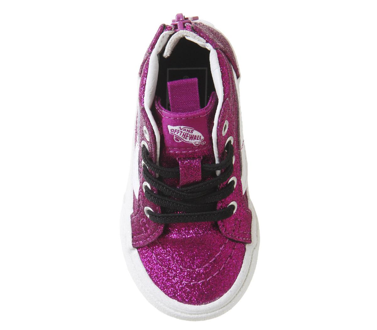 VansSk8 Hi Zip ToddlerWild Aster Glitter