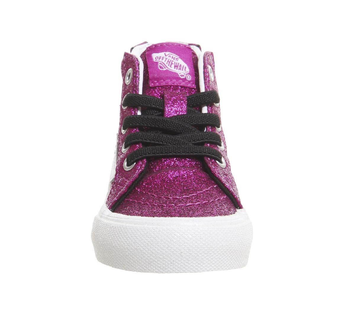 VansSk8 Hi Zip ToddlerWild Aster Glitter