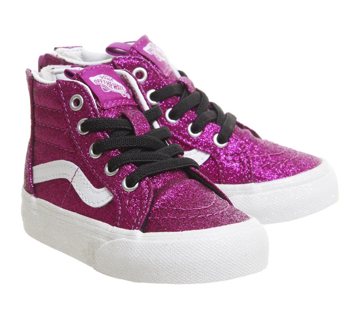 VansSk8 Hi Zip ToddlerWild Aster Glitter