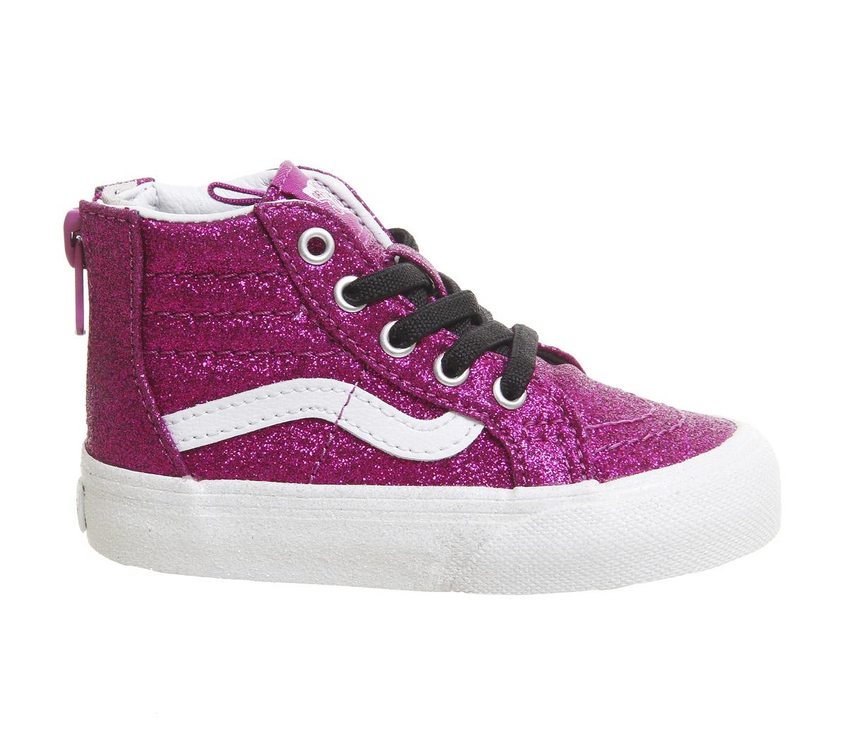 VansSk8 Hi Zip ToddlerWild Aster Glitter