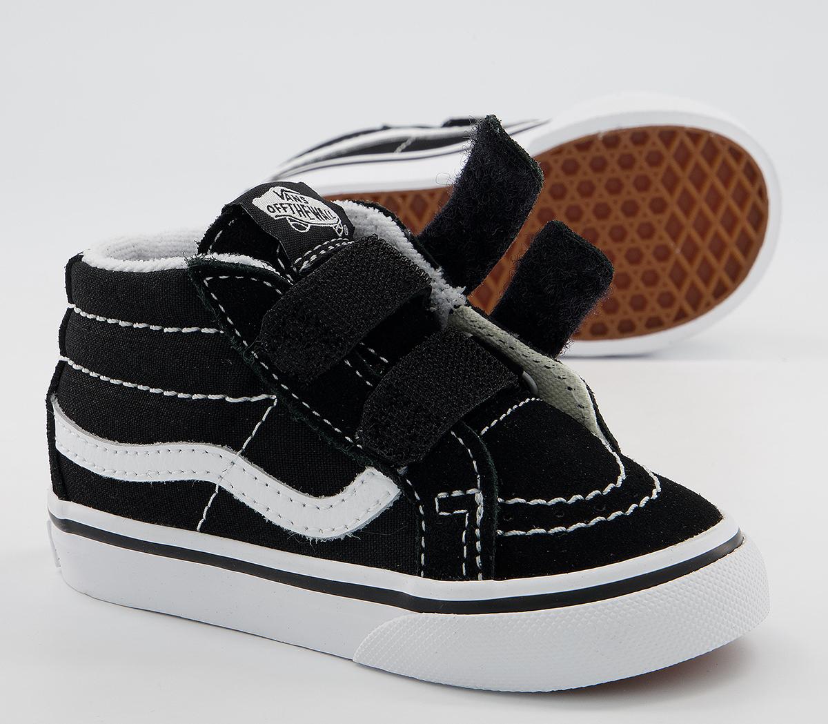 Vans Sk8 Mid Reissue Toddler Trainers Vans Sk8 Mid Reissue Toddler Trainers Black White
