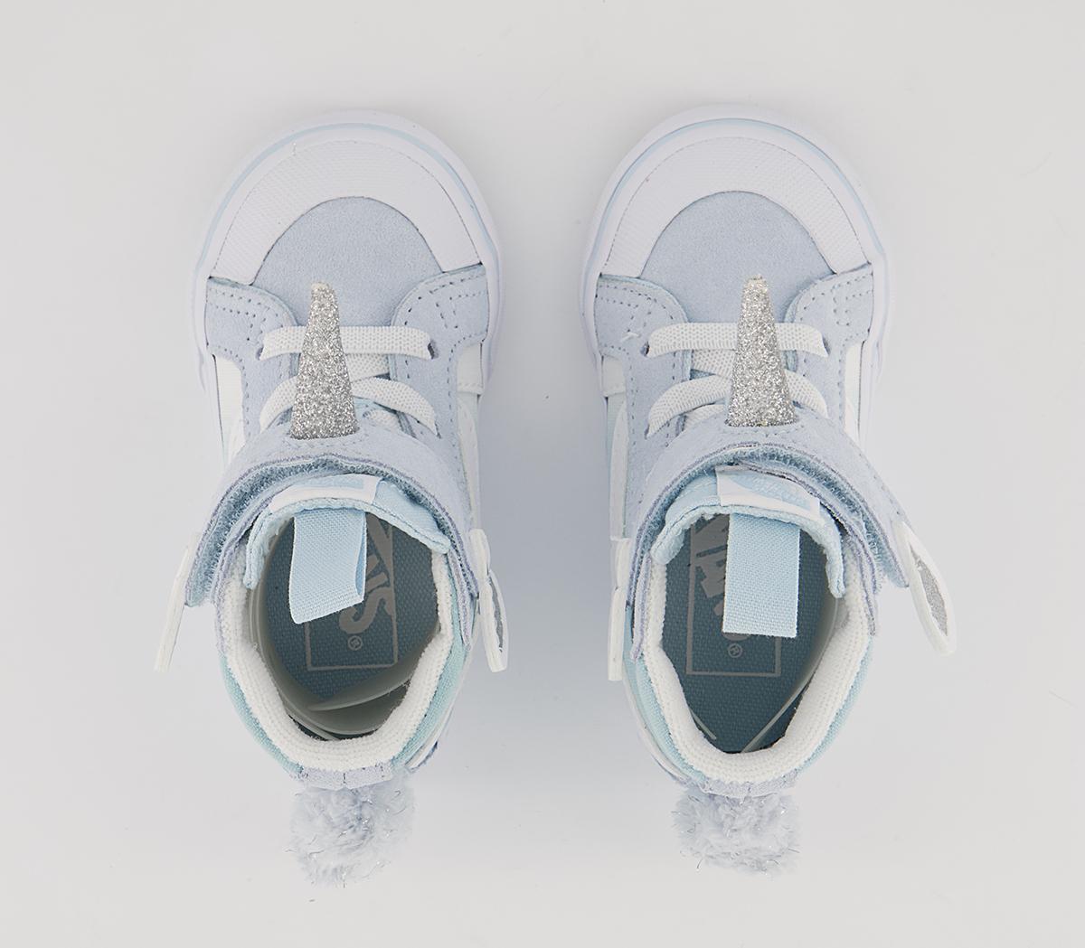 Vans Sk8 Mid Reissue Toddler Trainers Vans Sk8 Mid Reissue Toddler Trainers Delicate Blue Unicorn