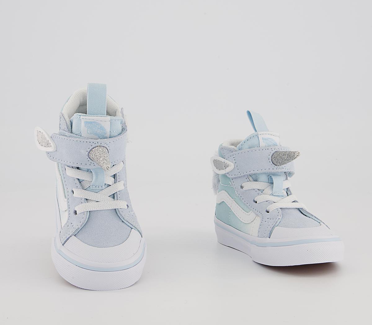 Vans Sk8 Mid Reissue Toddler Trainers Vans Sk8 Mid Reissue Toddler Trainers Delicate Blue Unicorn