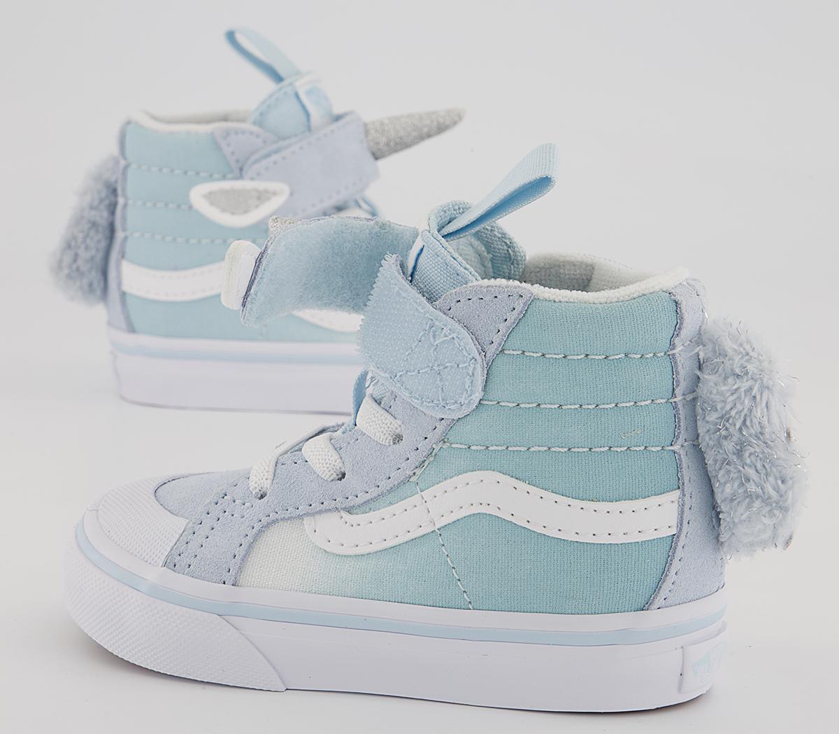 Vans Sk8 Mid Reissue Toddler Trainers Vans Sk8 Mid Reissue Toddler Trainers Delicate Blue Unicorn