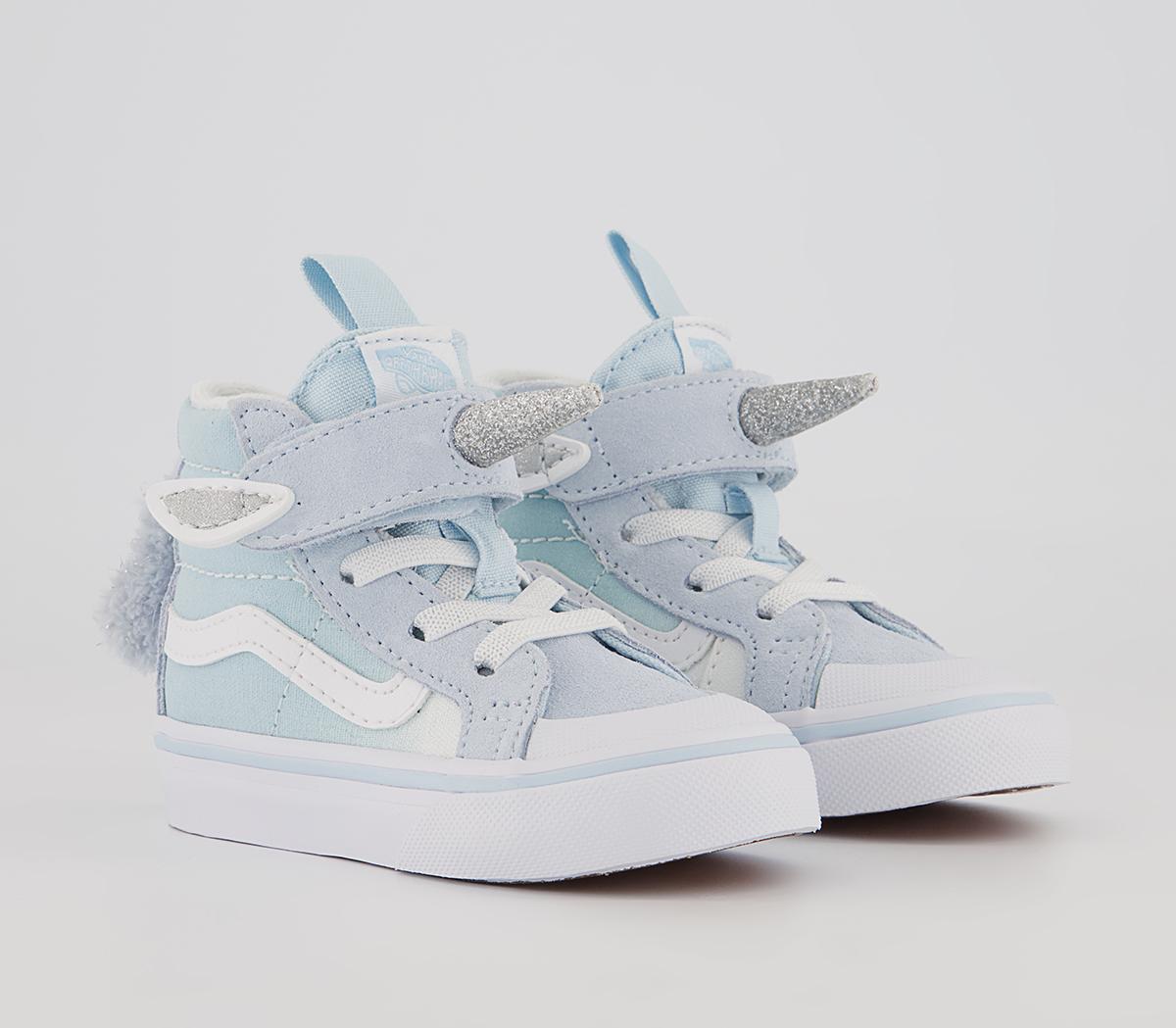 Vans Sk8 Mid Reissue Toddler Trainers Vans Sk8 Mid Reissue Toddler Trainers Delicate Blue Unicorn