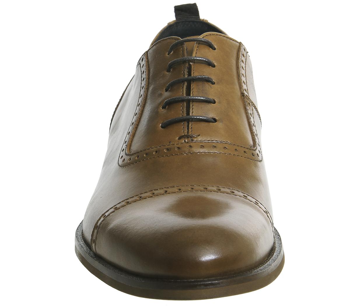 Brogues Ask the Missus Fortune Oxford Brogues Tan Leather - Men’s Smart Shoes