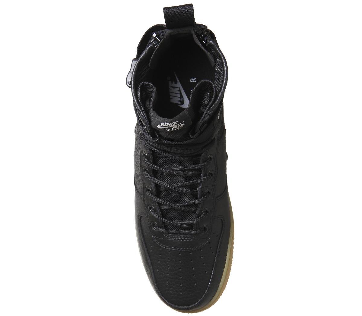 NikeSf Af1 Mid 17Black Black Gum