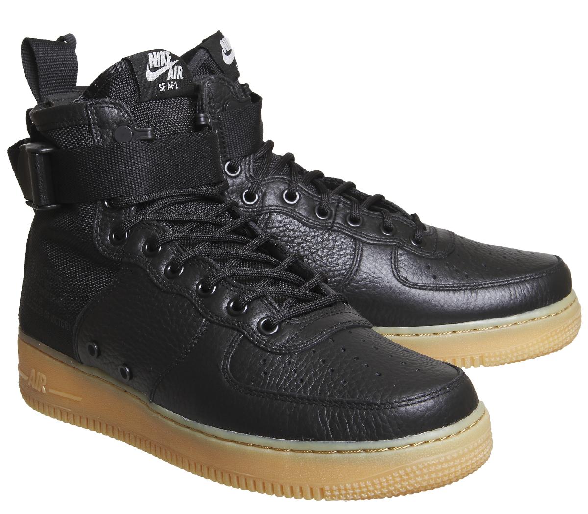NikeSf Af1 Mid 17Black Black Gum