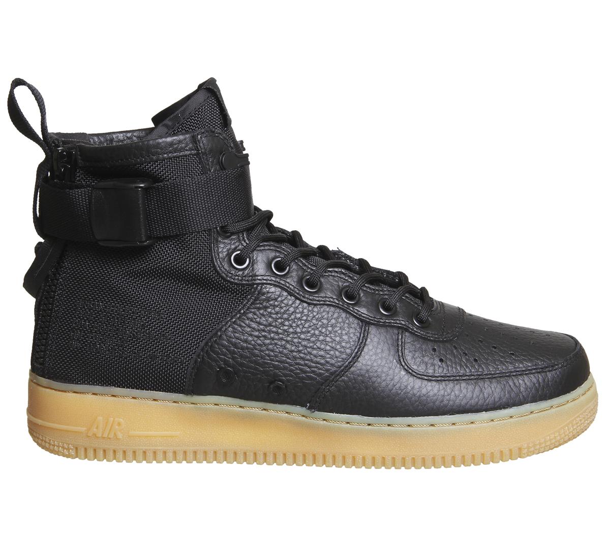 NikeSf Af1 Mid 17Black Black Gum