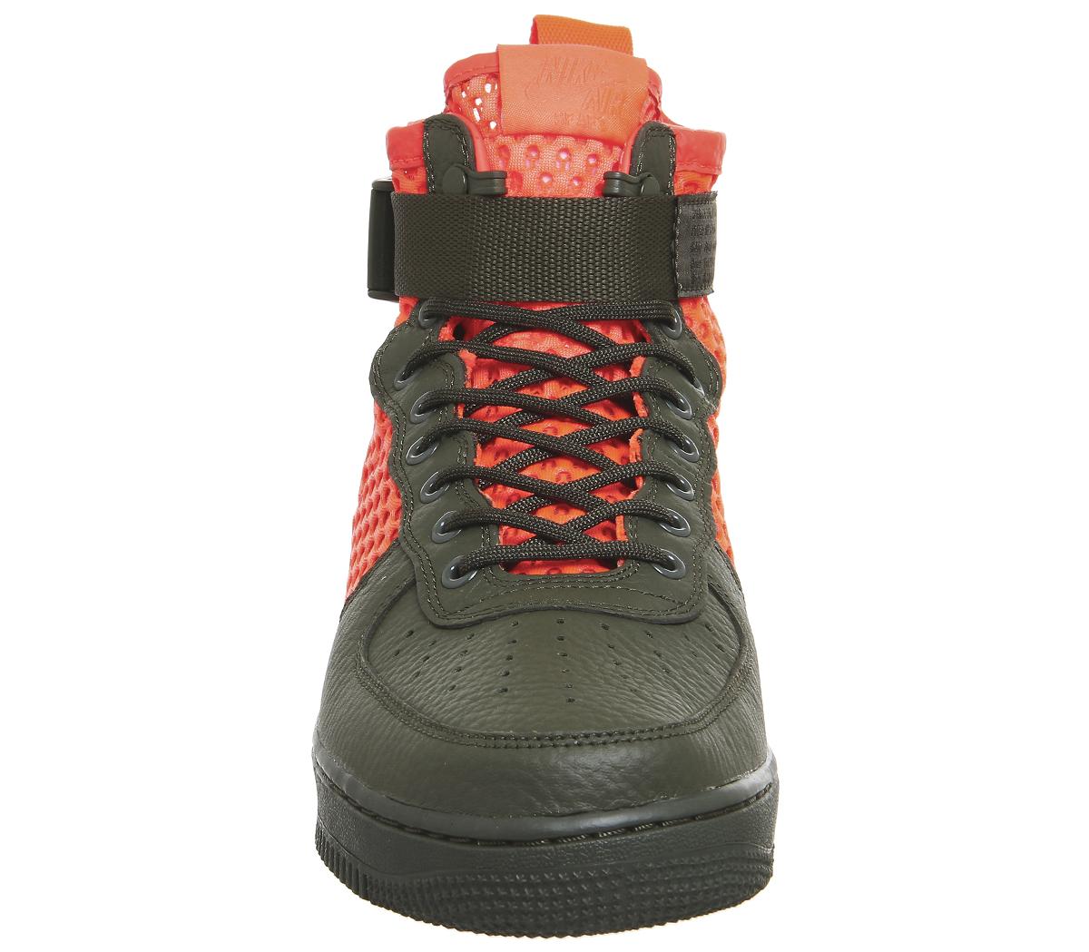 NikeSf Af1 Mid 17Cargo Khaki Total Crimson