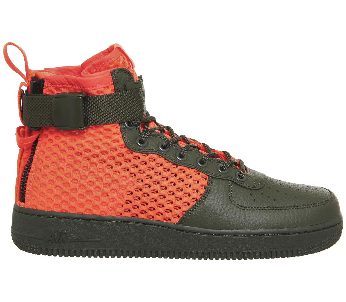 NikeSf Af1 Mid 17Cargo Khaki Total Crimson