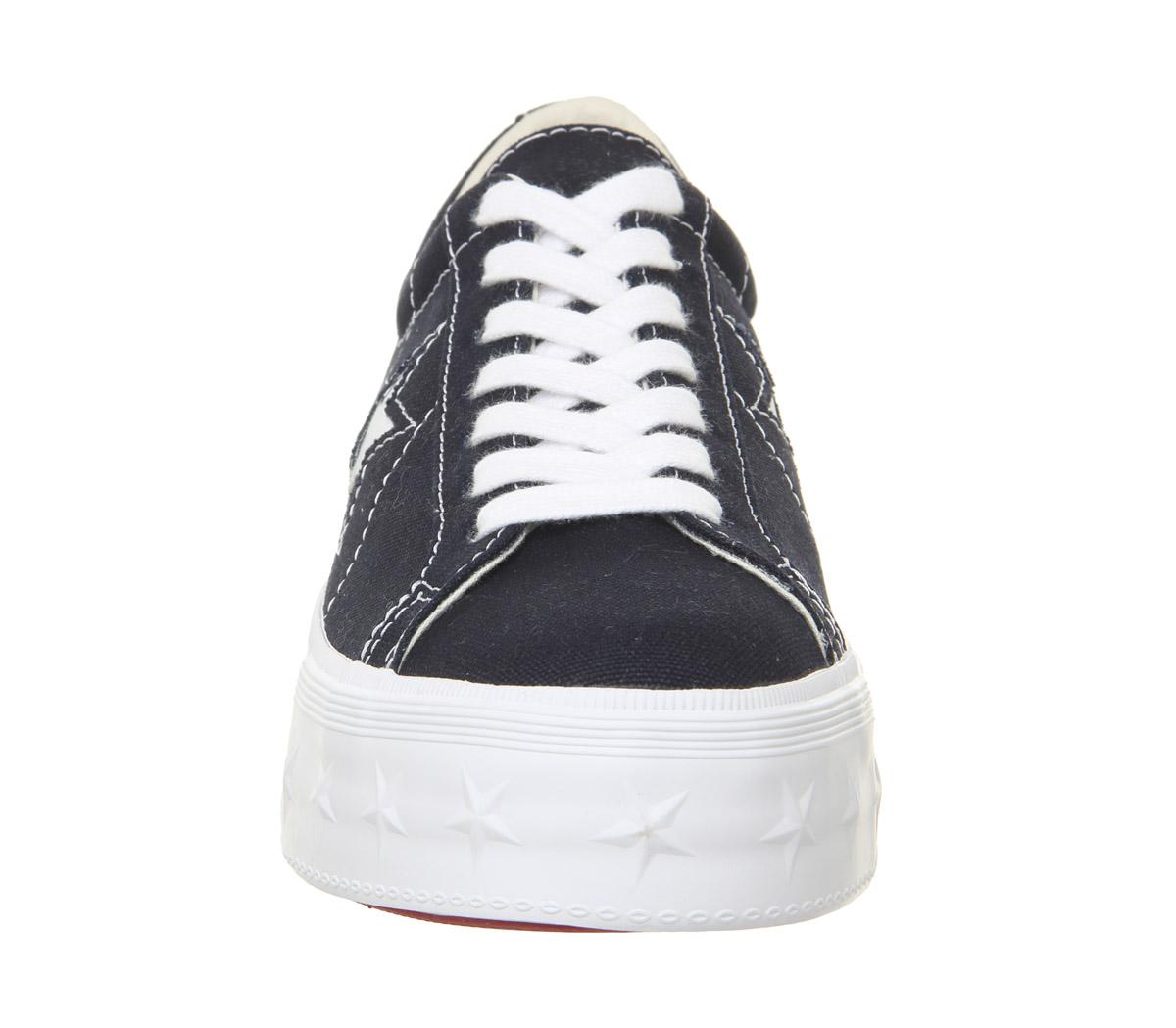 ConverseOne Star Platform HeelsDark Obsidian White