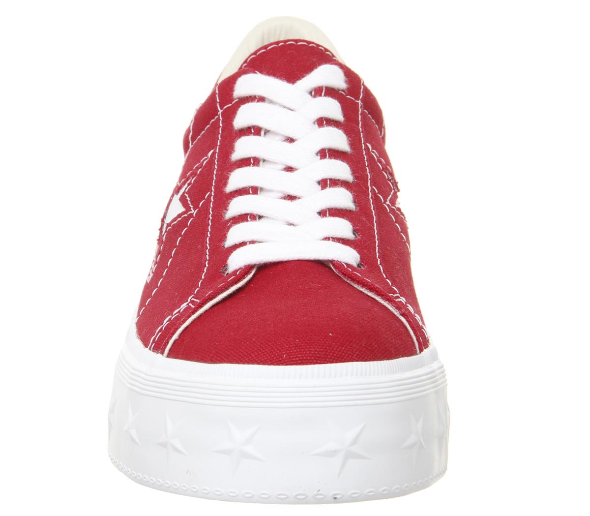 ConverseOne Star Platform TrainersGym Red White