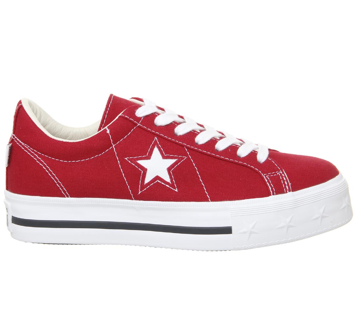 ConverseOne Star Platform TrainersGym Red White