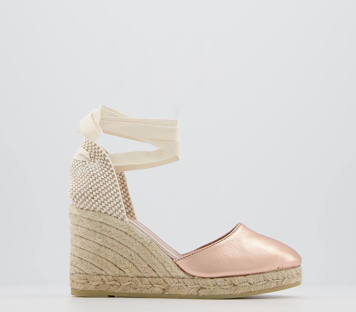 Gaimo for OFFICEAnkle Wrap WedgesRose Gold