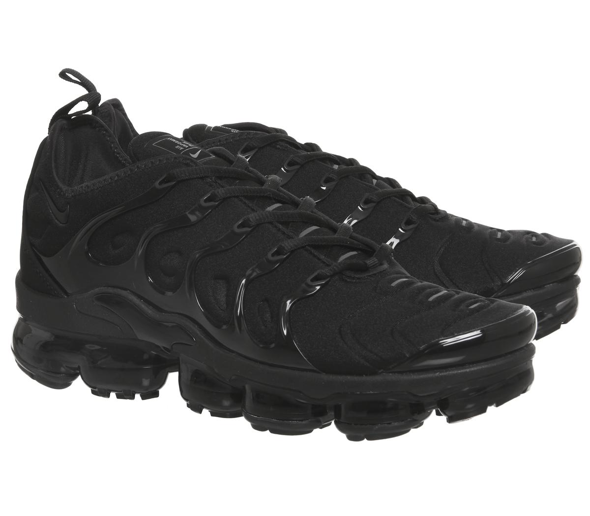 Nike Air Vapormax Plus Black Black Dark Grey - Women's Trainers