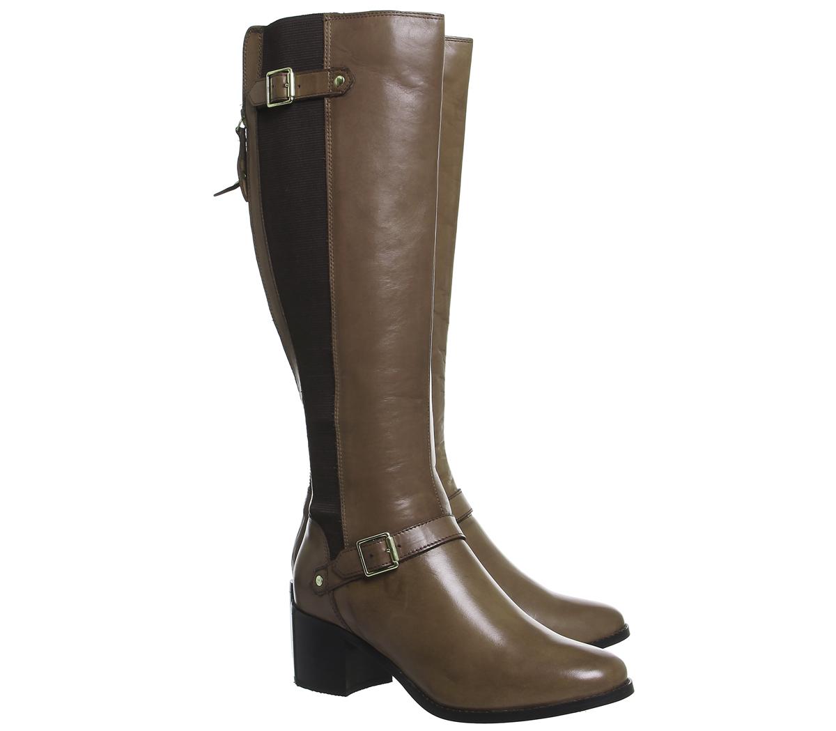 OFFICEKestrel Mid Heel Riding BootsTan Leather