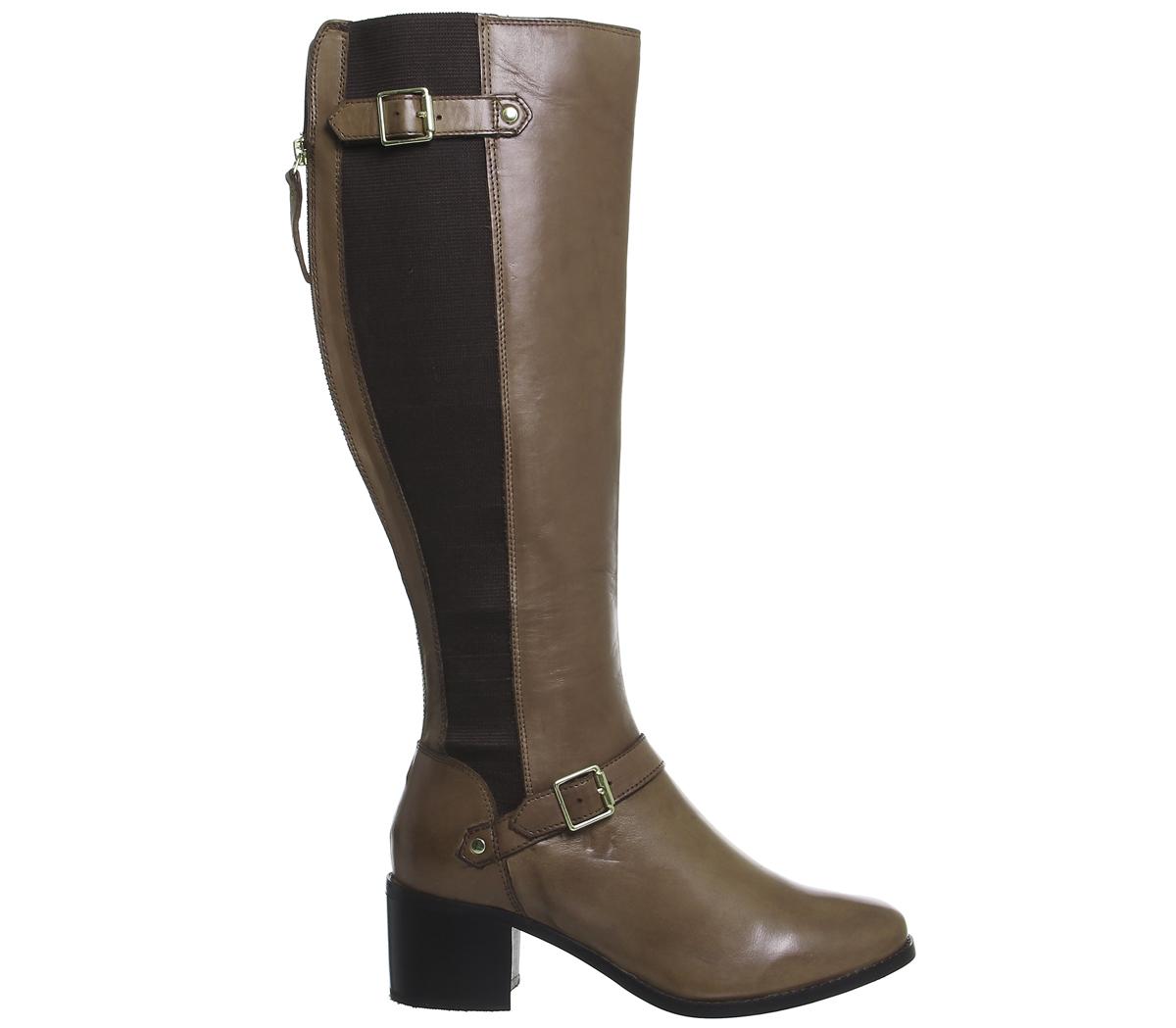 OFFICEKestrel Mid Heel Riding BootsTan Leather