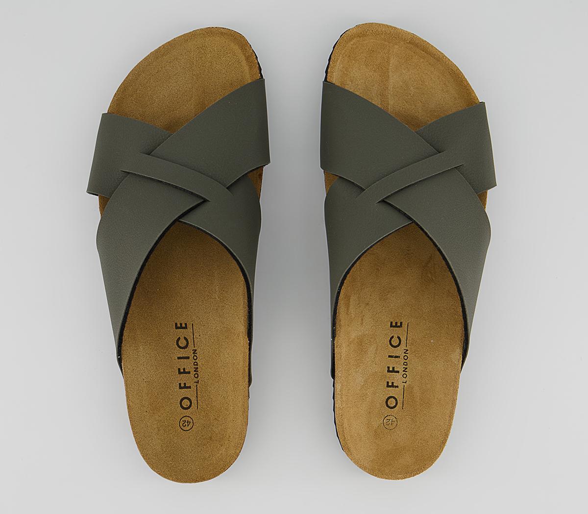 Office Fiji Cross Strap Sandals Office Fiji Cross Strap Sandals Khaki