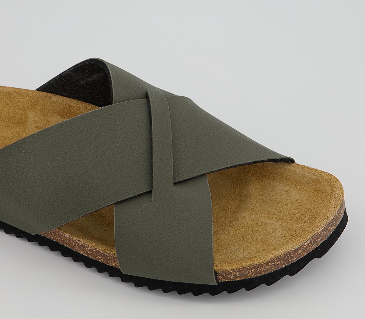 Office Fiji Cross Strap Sandals Office Fiji Cross Strap Sandals Khaki
