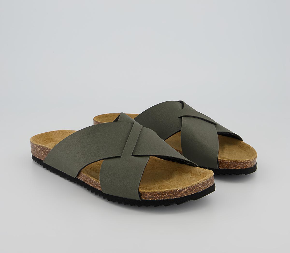 Office Fiji Cross Strap Sandals Office Fiji Cross Strap Sandals Khaki