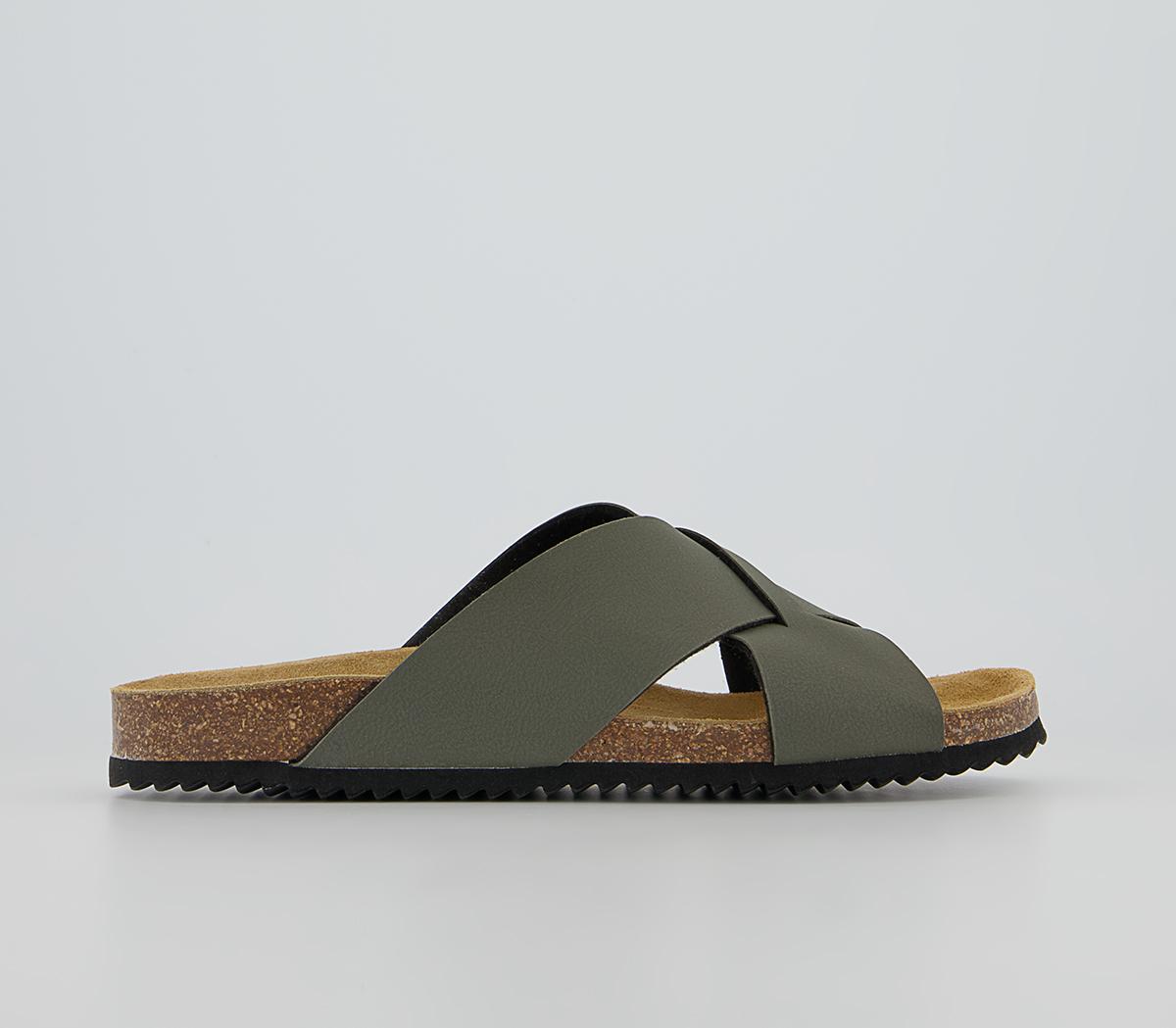 men's cross strap flip flops