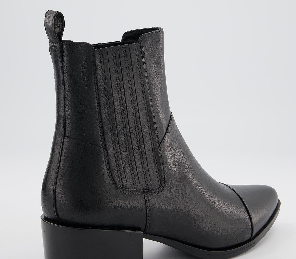 Vagabond Shoemakers Marja Chelsea Boots Black Leather - Women's Ankle Boots