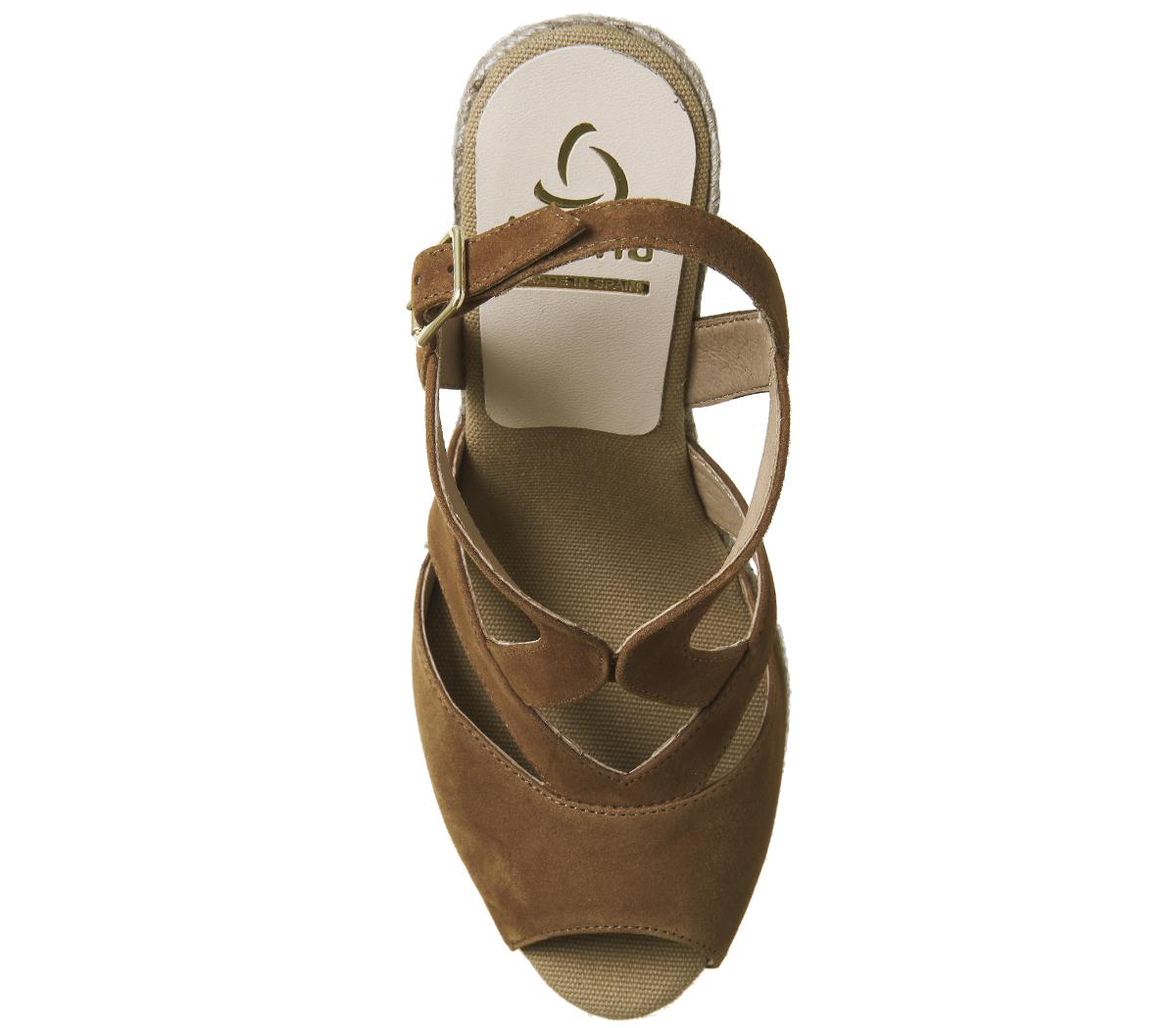 KannaBerti WedgeCognac Suede