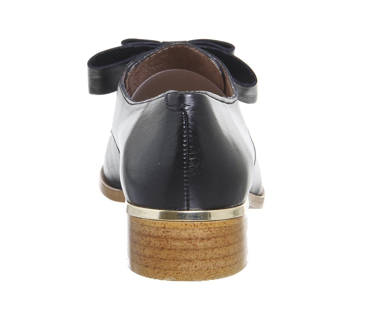 OFFICEFlexa Slip On With BowBlack With Gold Heel