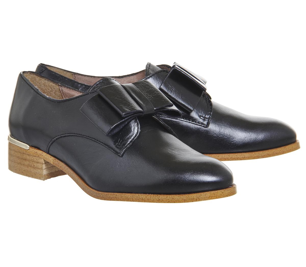 OFFICEFlexa Slip On With BowBlack With Gold Heel