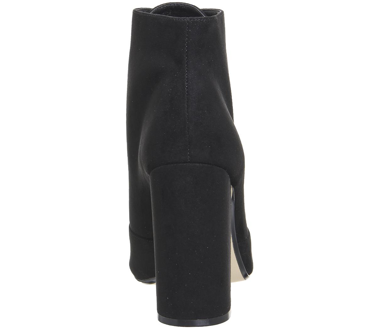 OFFICEAntoinette- Satin Peep Lace UpBlack