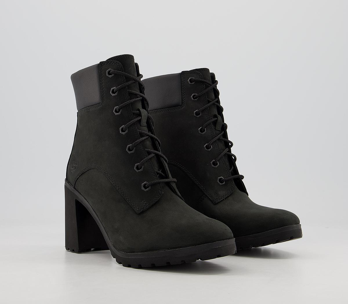 Timberland Allington 6 Inch Lace Boots Black - Women's Ankle Boots