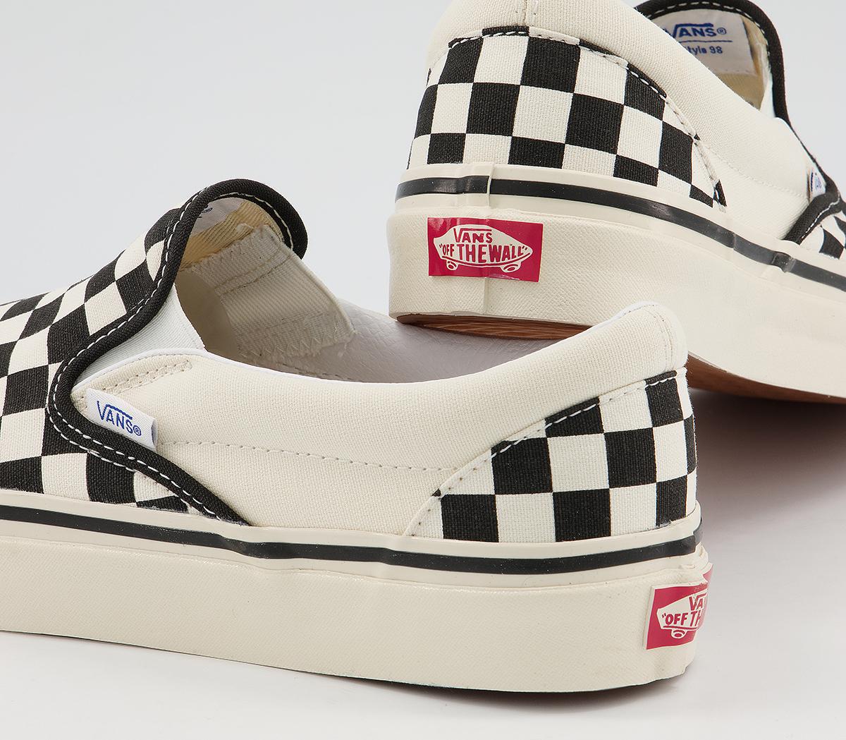 Vans Anaheim Classic Slip On 98 Dx Vans Anaheim Classic Slip On 98 Dx White Black Checkboard