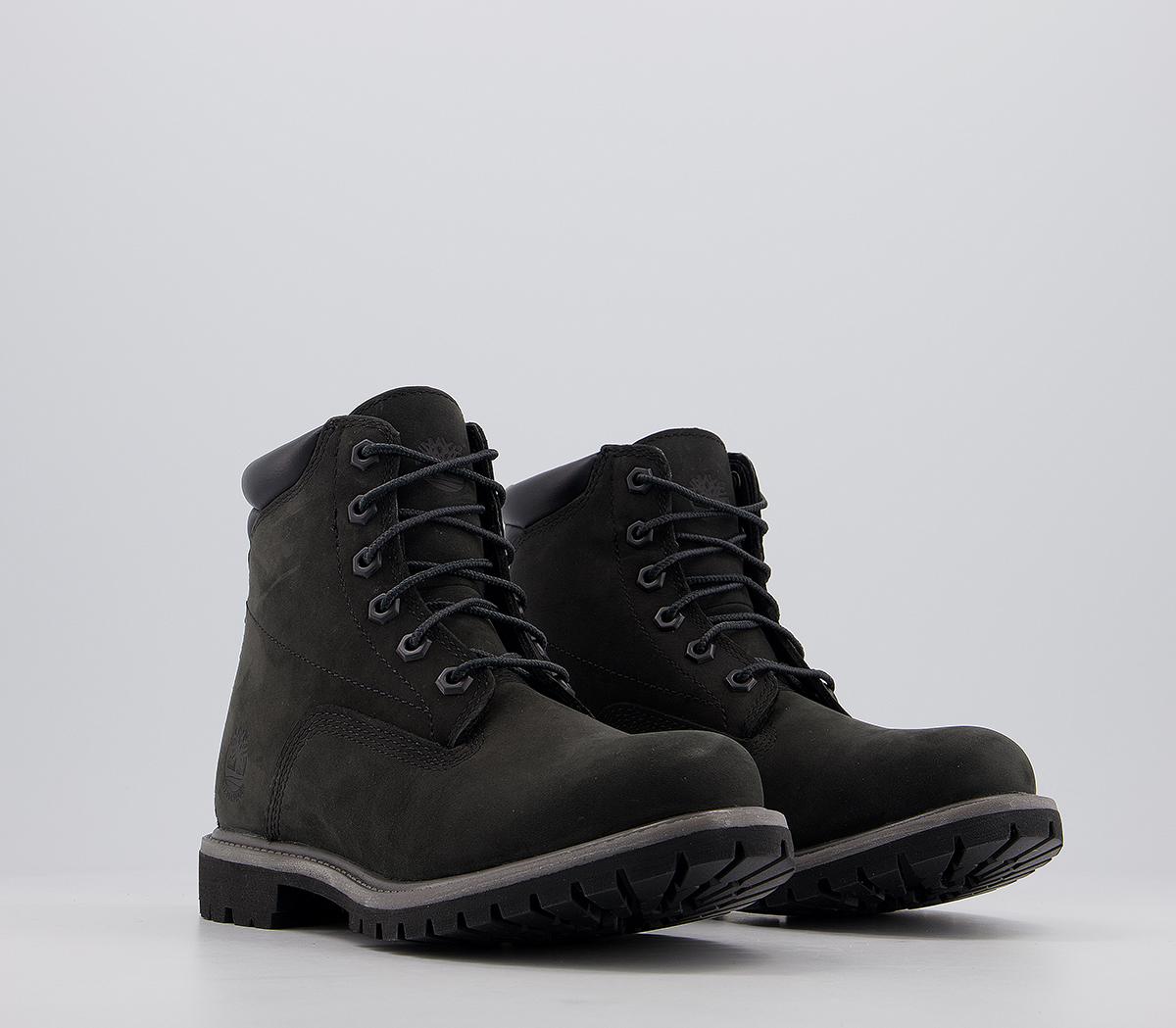 Timberland Waterville inch Boots Black Nubuck Women's Ankle Boots