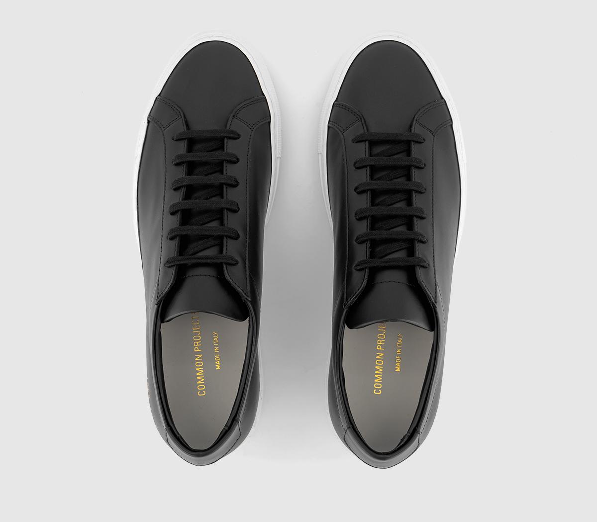 Common Projects Achilles Low Trainers Common Projects Achilles Low Trainers Black White Leather