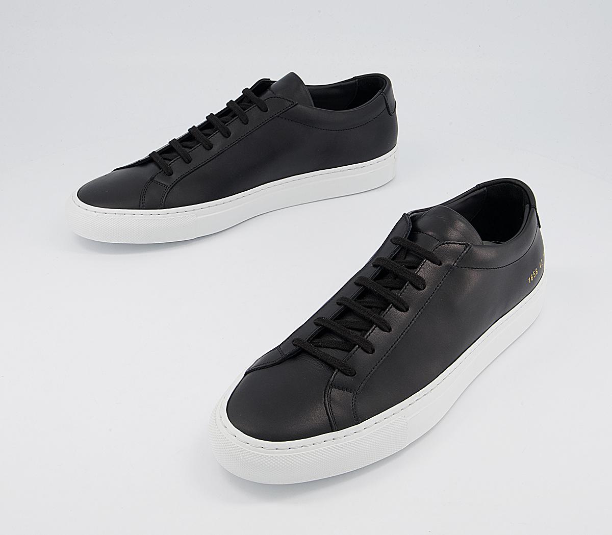 Common Projects Achilles Low Trainers Common Projects Achilles Low Trainers Black White Leather