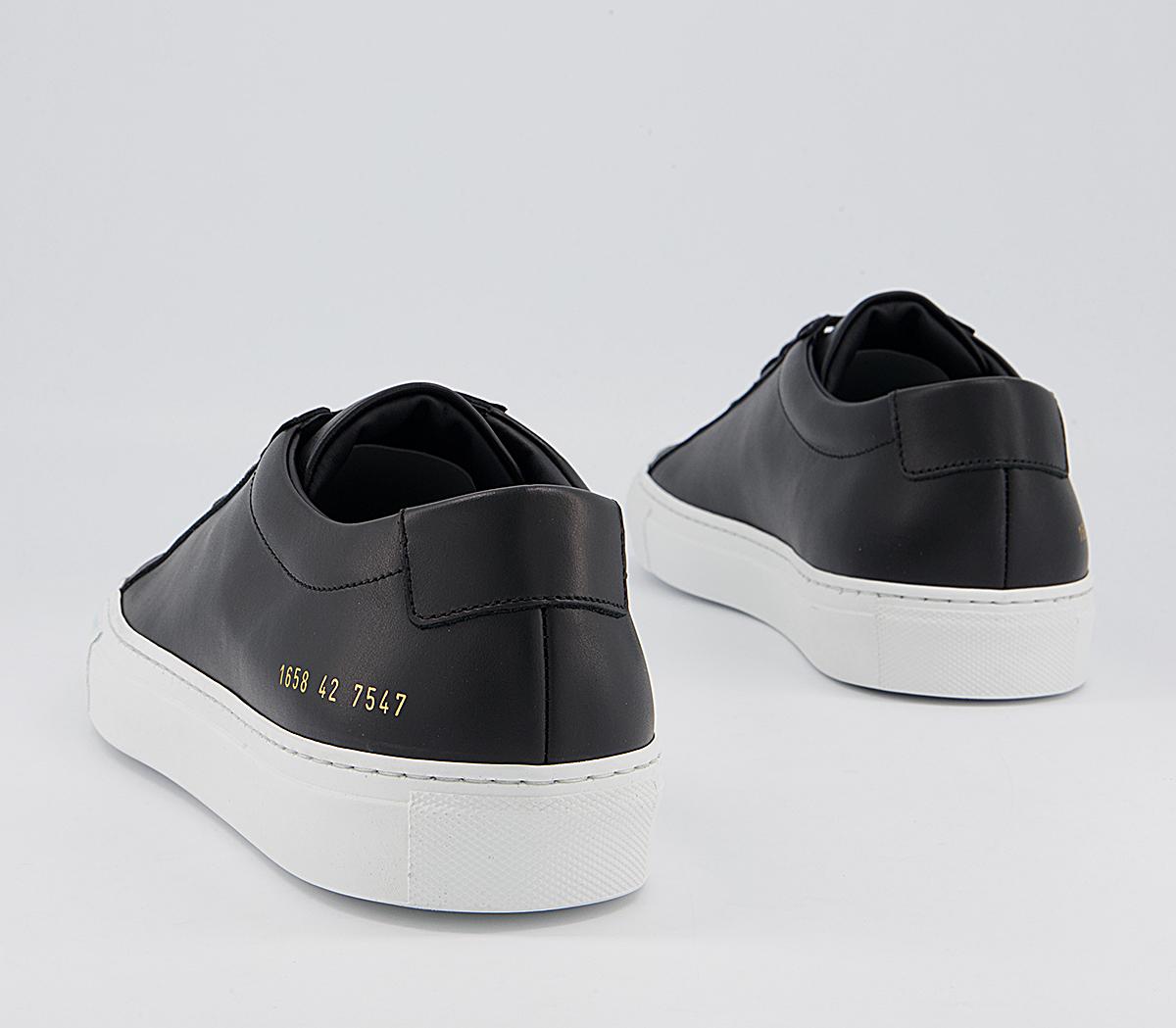 Common Projects Achilles Low Trainers Common Projects Achilles Low Trainers Black White Leather