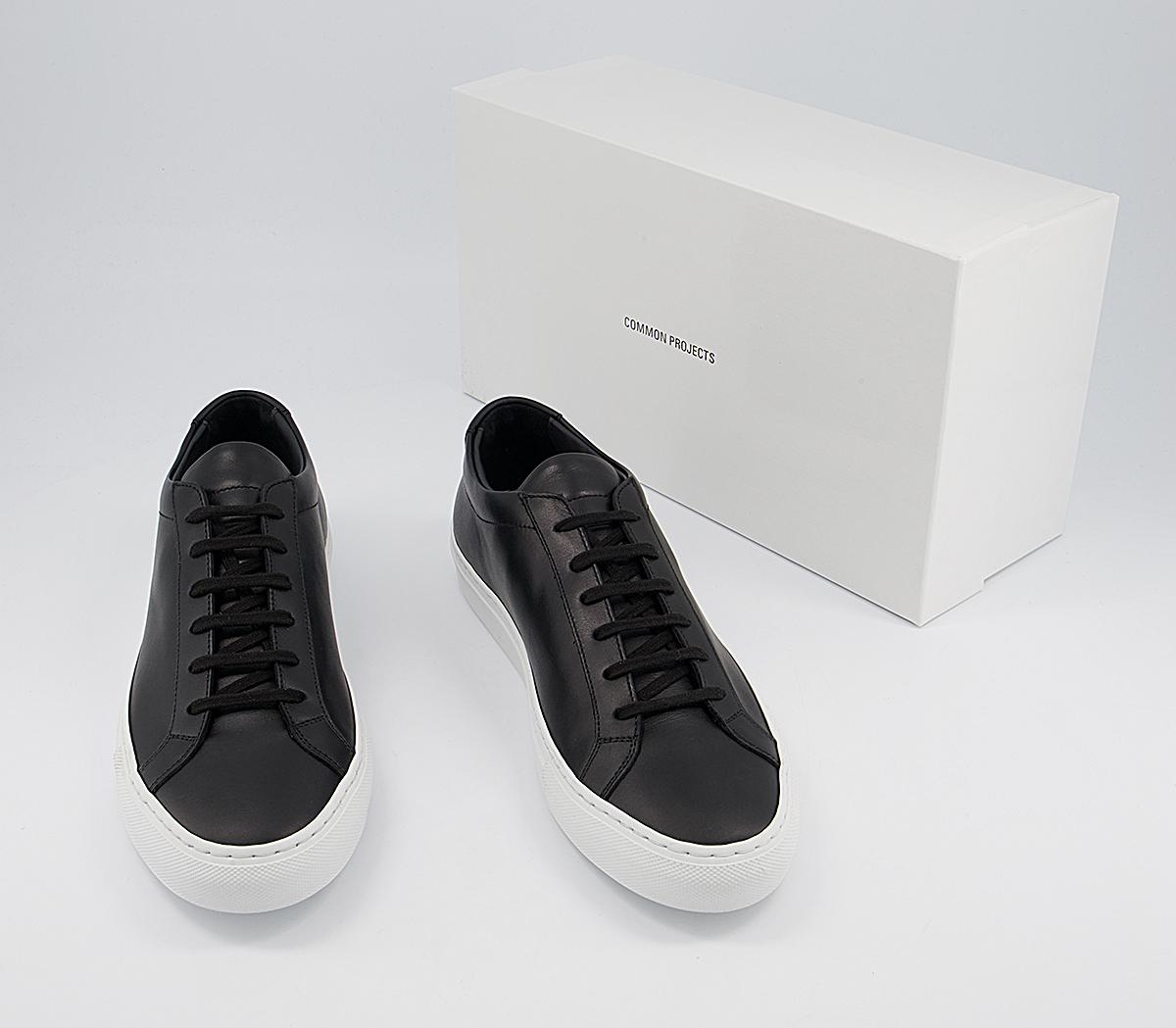 Common Projects Achilles Low Trainers Common Projects Achilles Low Trainers Black White Leather